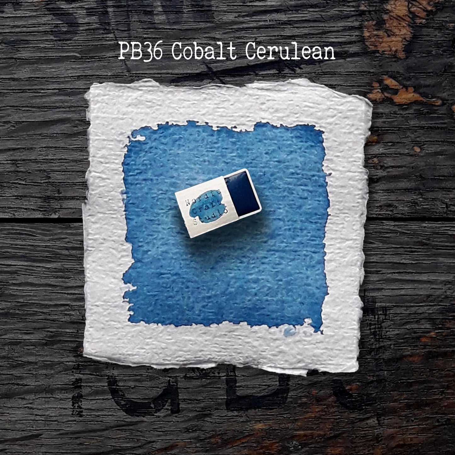 PB36 Cobalt Cerulean - Handmade Watercolor Paint of Artist Quality in Half and Full Pans