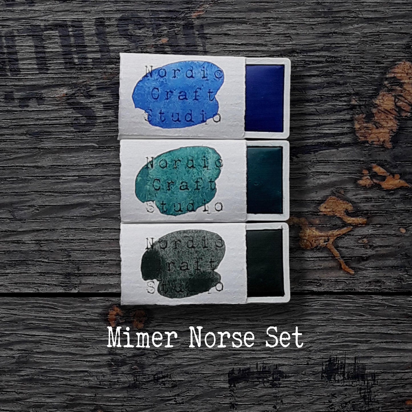Mimer Norse Set - Handmade Watercolor Paints of Artist Quality in Half and Full Pans