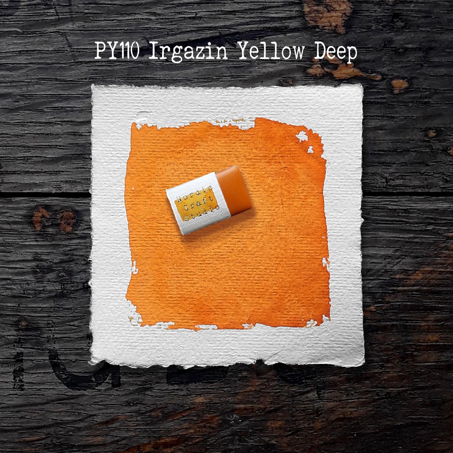 PY110 Irgazin Yellow Deep - Handmade Watercolour Paint of Artist Quality in Half and Full Pans