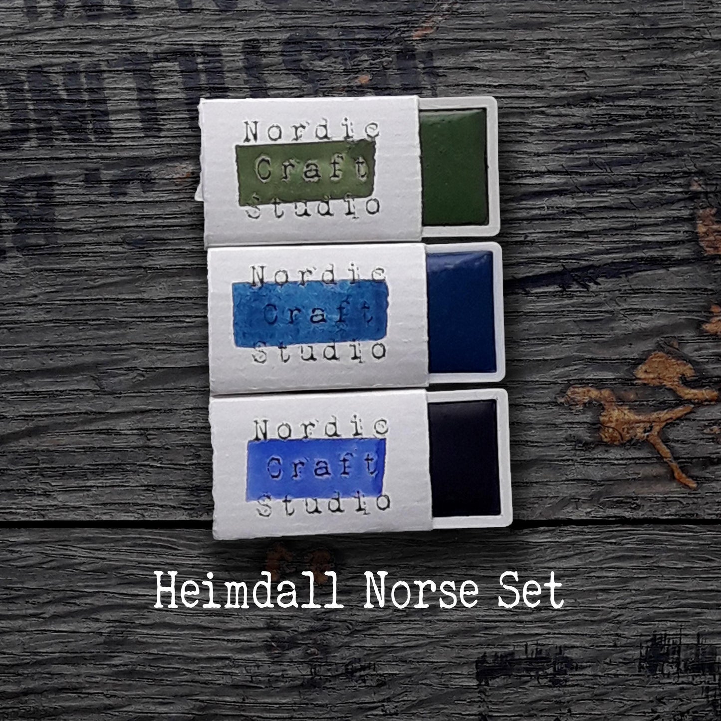 Heimdall Norse Set - Handmade Watercolor Paints of Artist Quality in Half and Full Pans