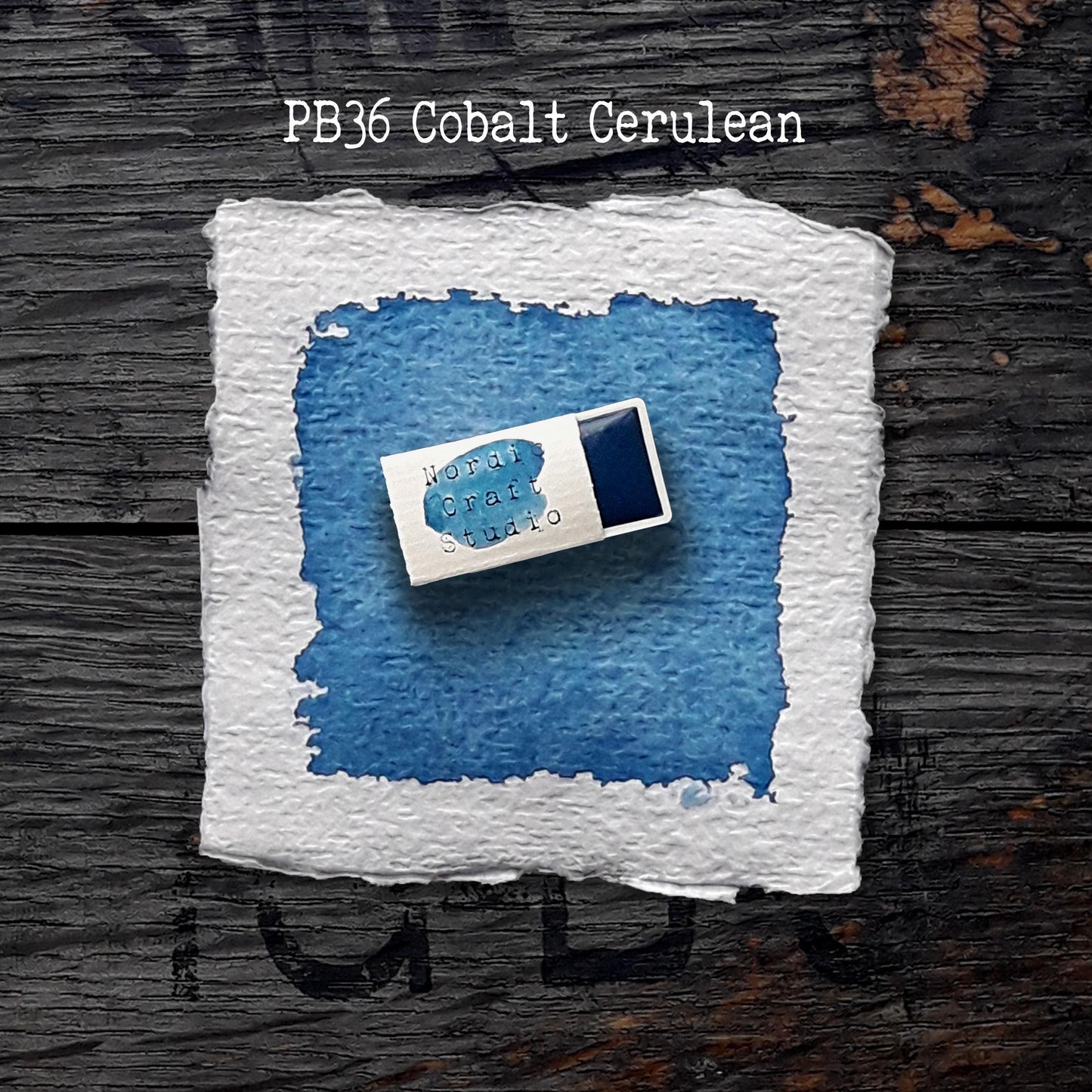 PB36 Cobalt Cerulean - Handmade Watercolor Paint Of Artist Quality On Dot Card