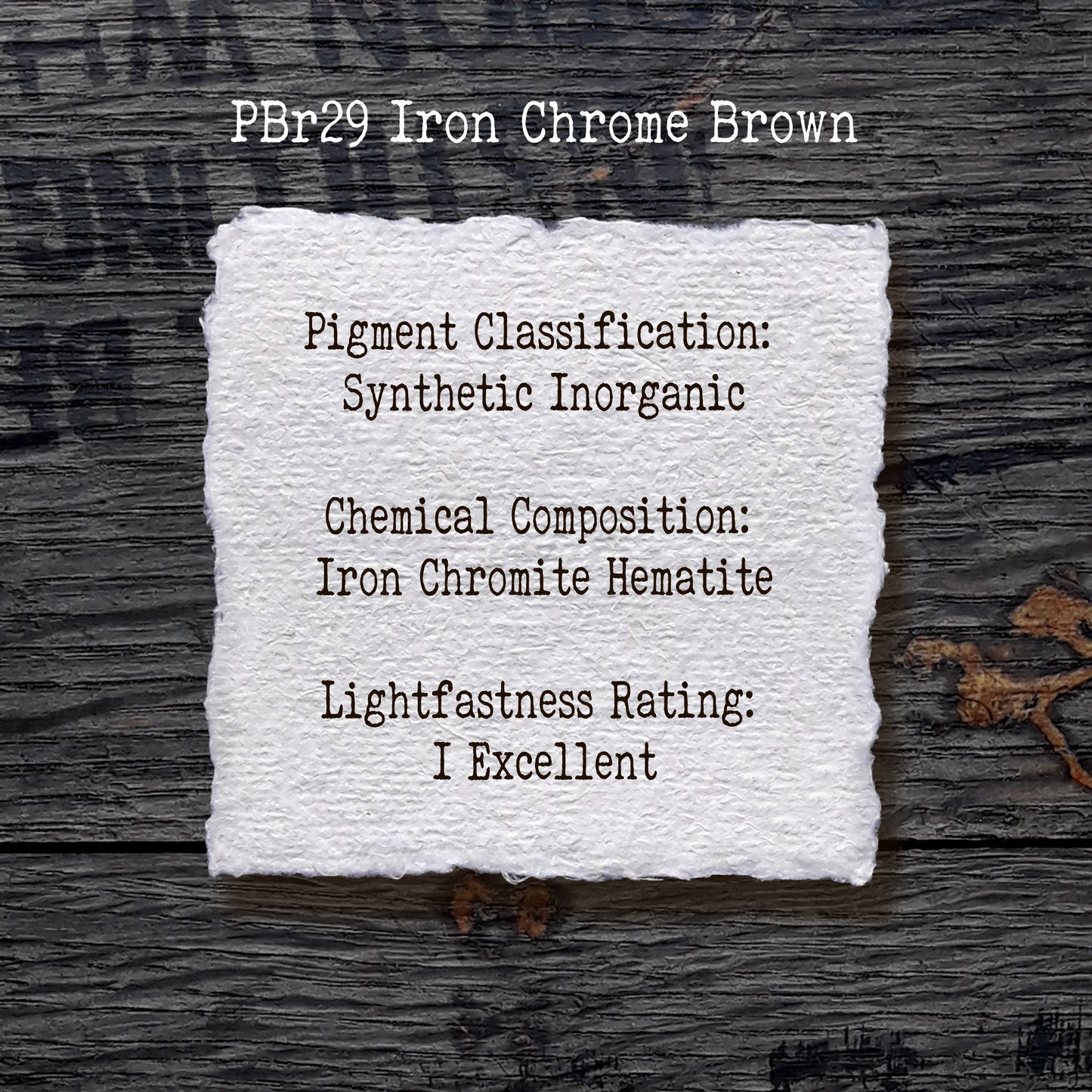 PBr29 Iron Chrome Brown - Handmade Watercolour Paint of Artist Quality