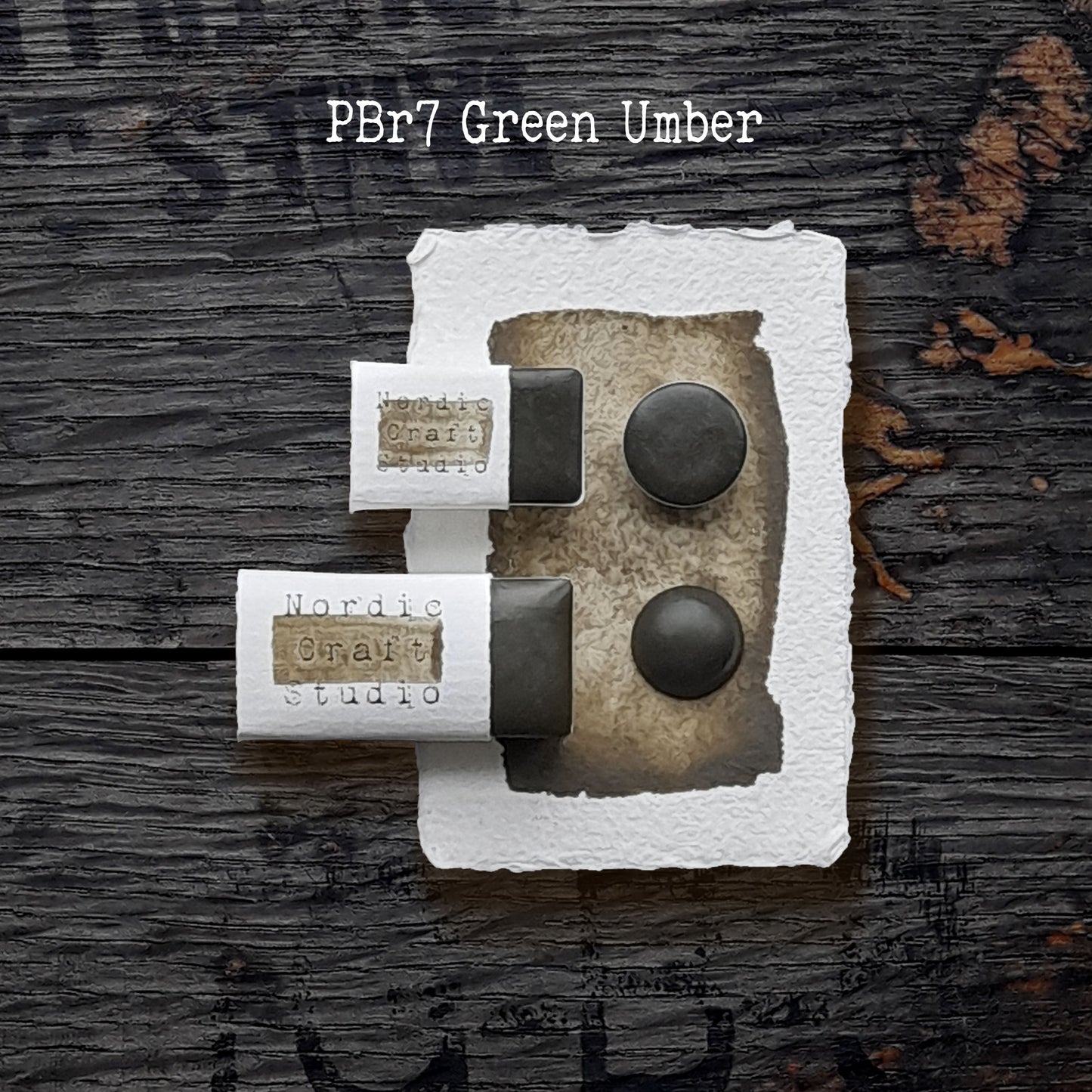 PBr7 Green Umber - Handmade Watercolour Paint of Artist Quality