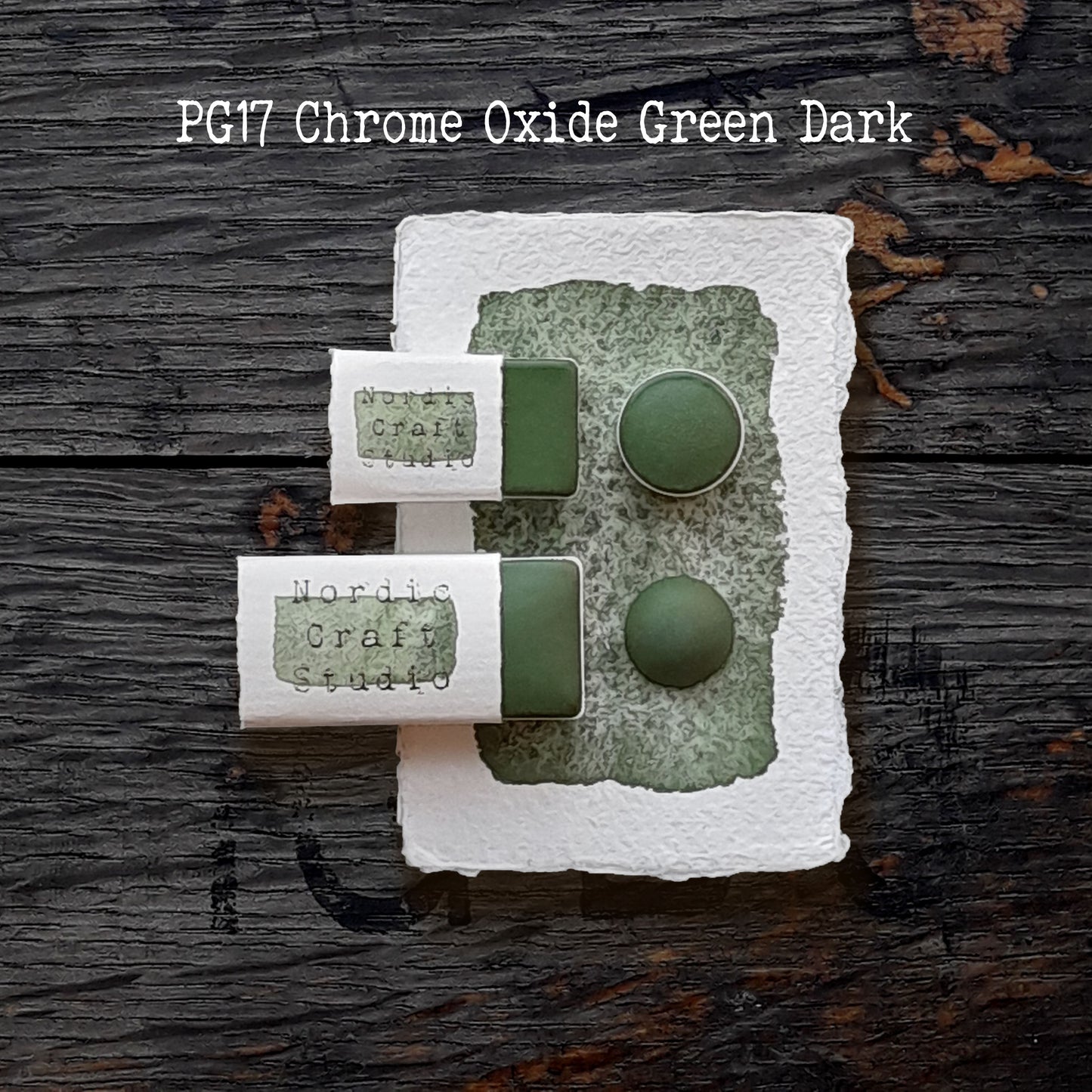 PG17 Chrome Oxide Green Dark - Handmade Watercolour Paint of Artist Quality