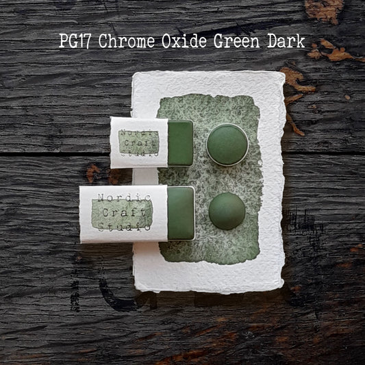 PG17 Chrome Oxide Green Dark - Handmade Watercolour Paint of Artist Quality