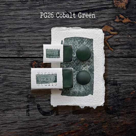 PG26 Cobalt Green - Handmade Watercolour Paint of Artist Quality