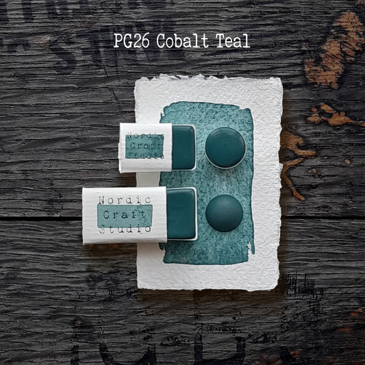 PG26 Cobalt Teal - Handmade Watercolour Paint of Artist Quality