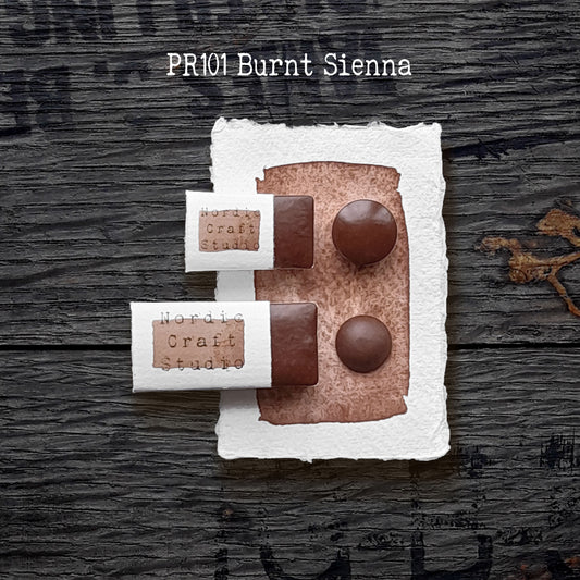 PR101 Burnt Sienna - Handmade Watercolour Paint of Artist Quality