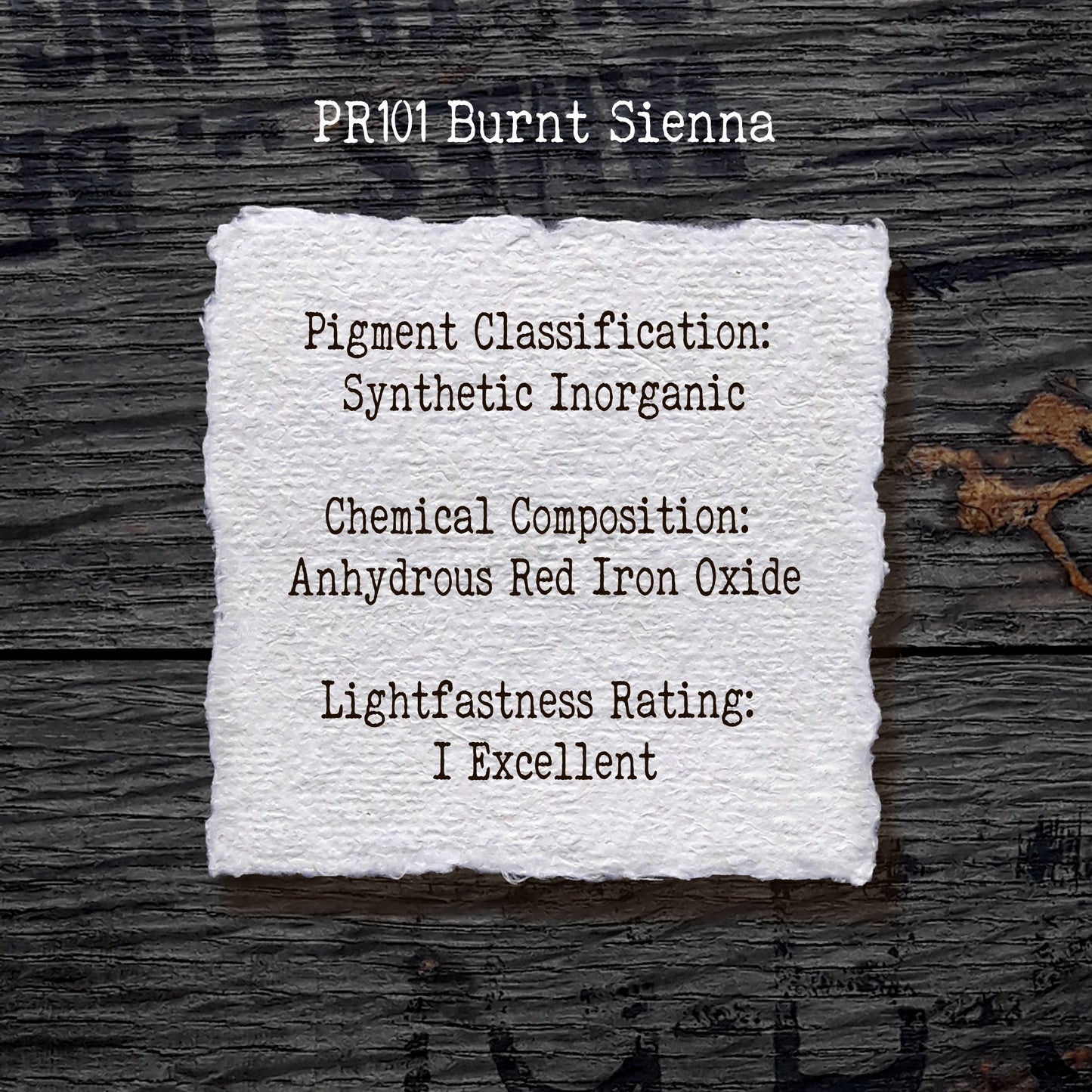 PR101 Burnt Sienna - Handmade Watercolour Paint of Artist Quality