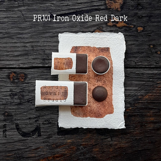 PR101 Iron Oxide Red Dark - Handmade Watercolour Paint of Artist Quality