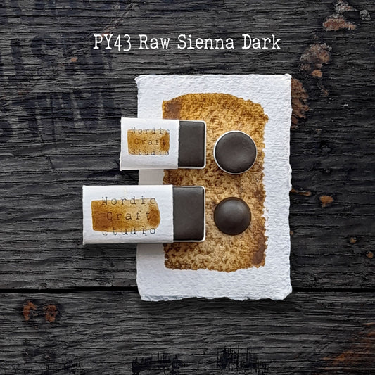 PY43 Raw Sienna Dark - Handmade Watercolour Paint of Artist Quality