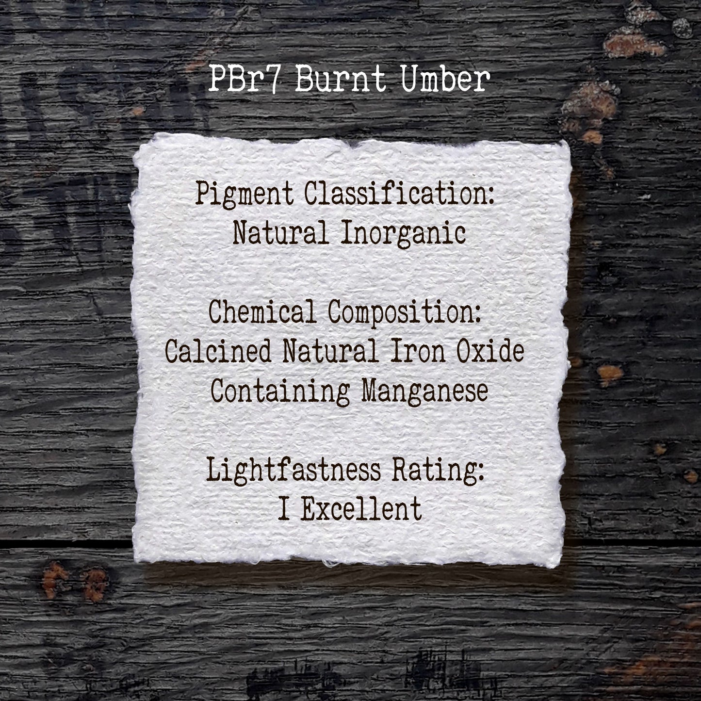 PBr7 Burnt Umber - Handmade Watercolour Paint of Artist Quality