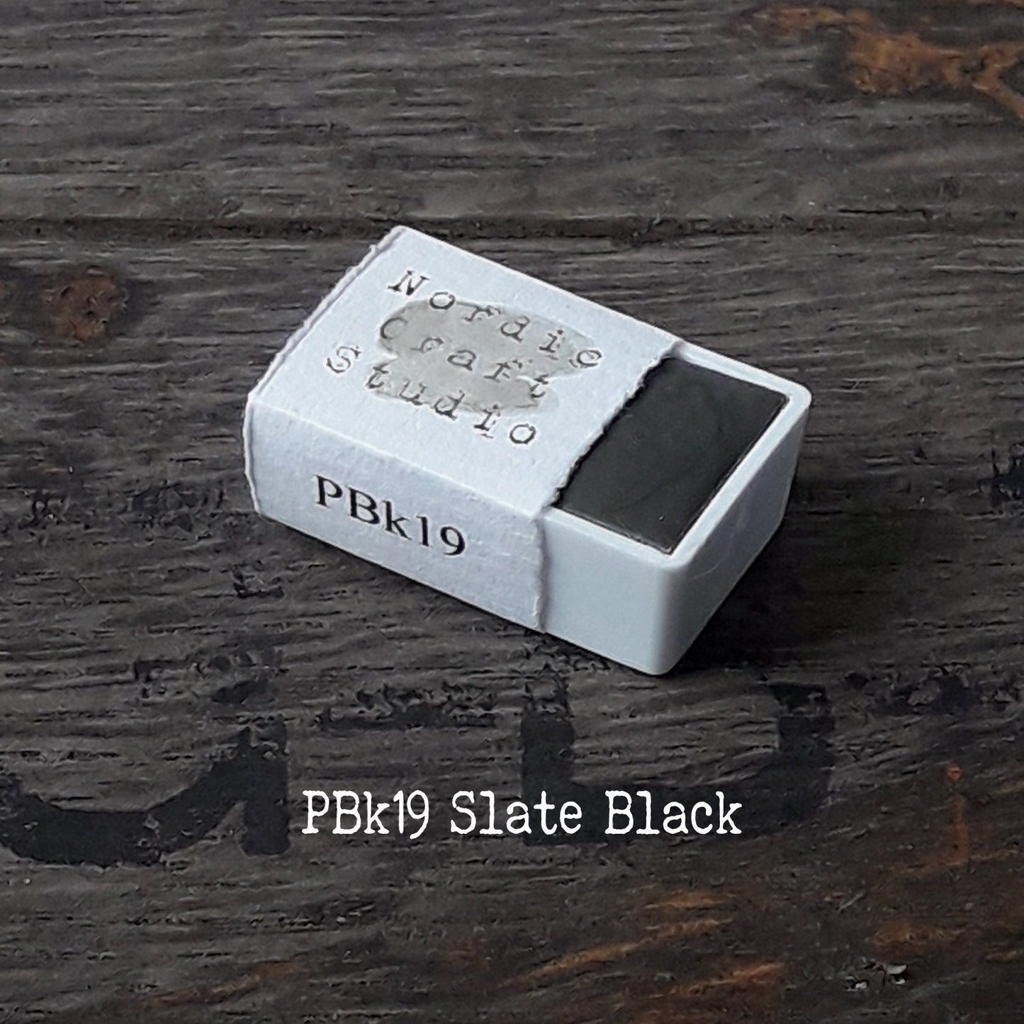 PBk19 Negro Pizarra - Acuarela hecha a mano de calidad artística en medias y pastillas completas