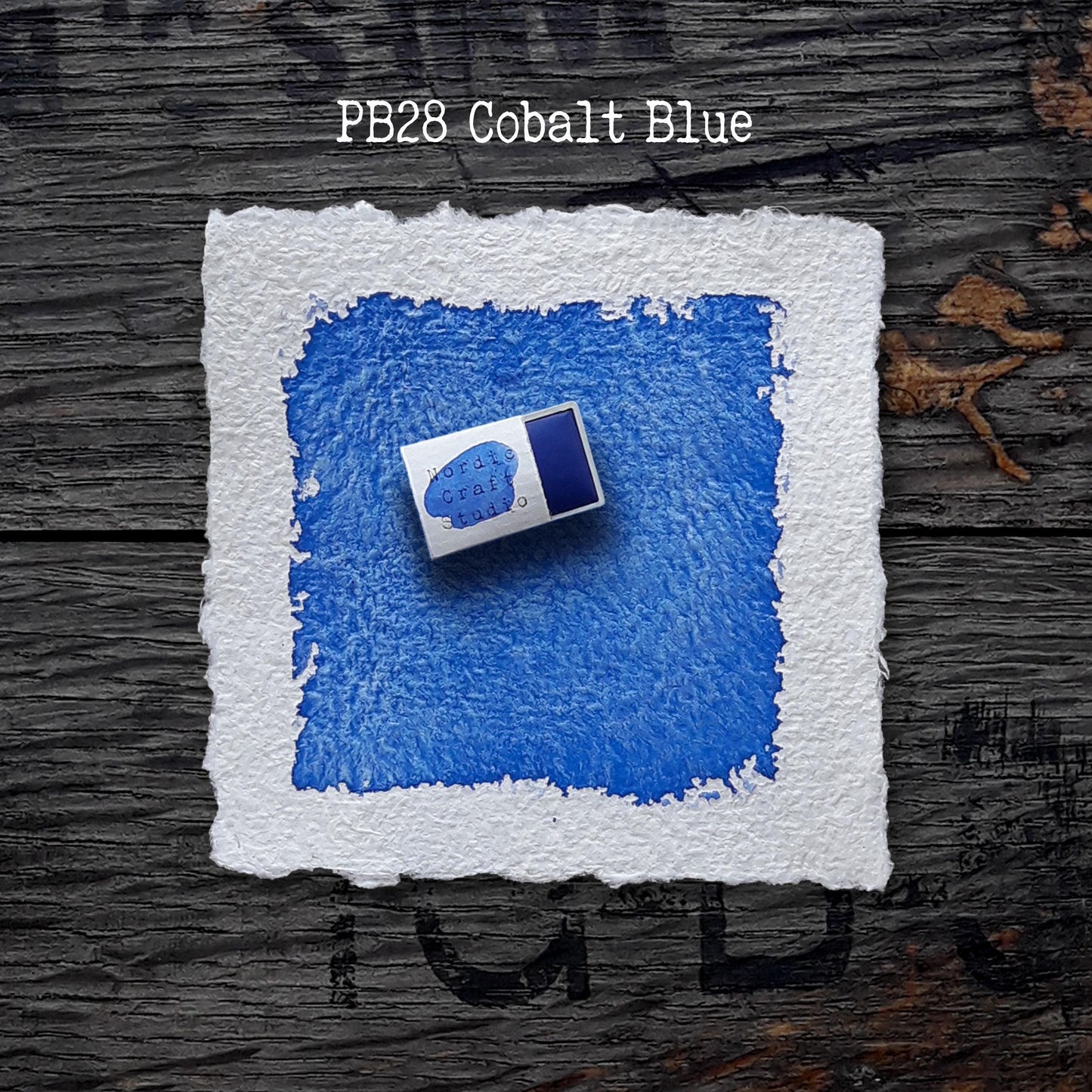 PB28 Cobalt Blue - Handmade Watercolor Paint Of Artist Quality On Dot Card