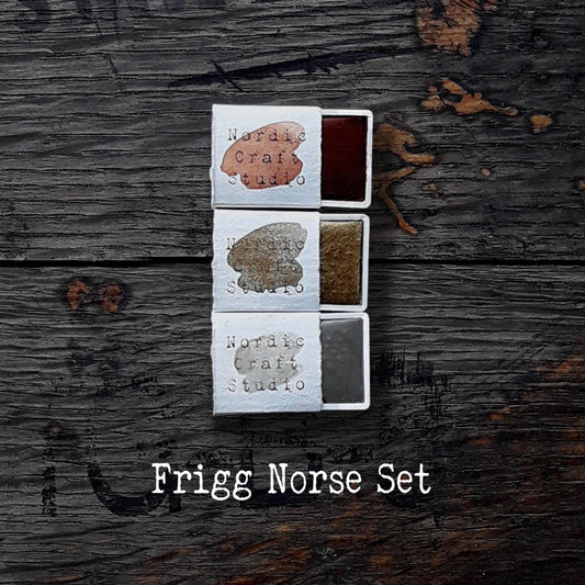 Frigg Norse Set - Handmade Watercolor Paints of Artist Quality in Half and Full Pans 