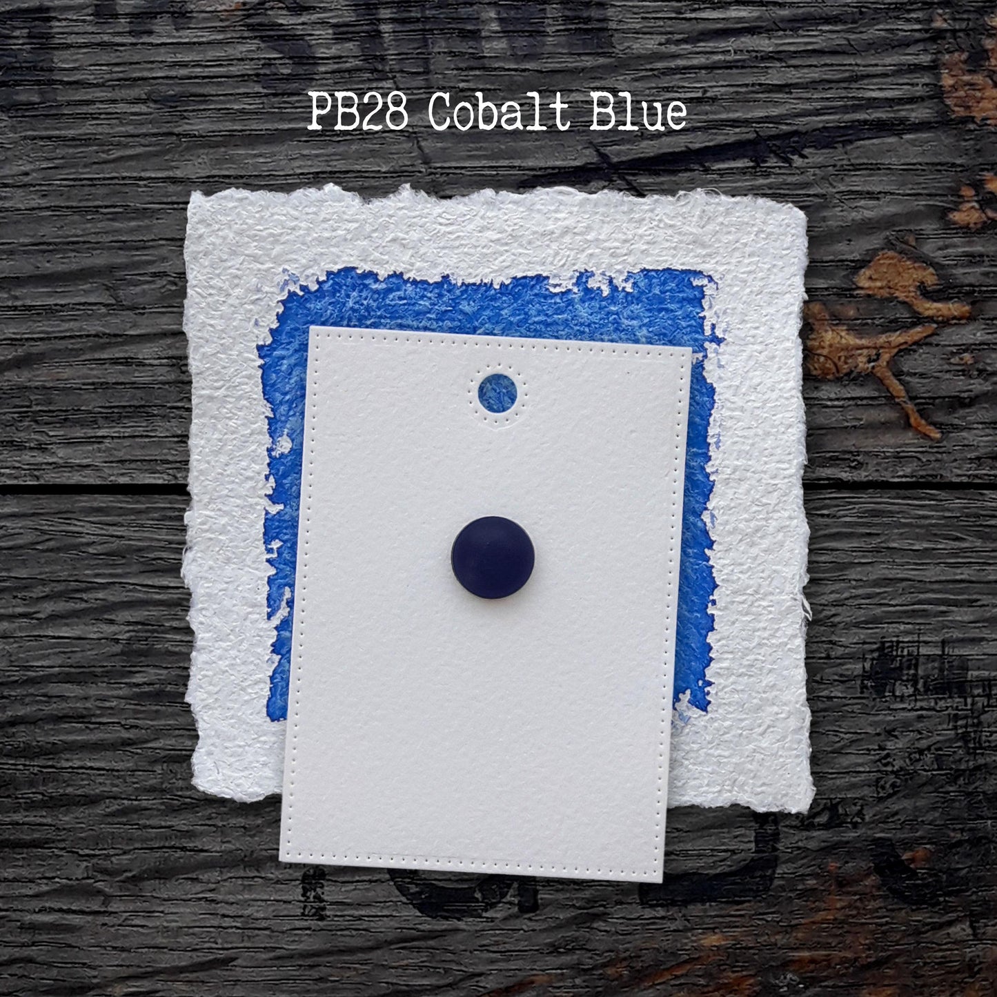PB28 Cobalt Blue - Handmade Watercolor Paint Of Artist Quality On Dot Card