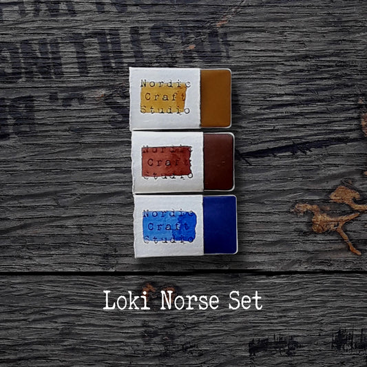 Loki Norse Set - Handmade Watercolor Paints of Artist Quality in Half and Full Pans