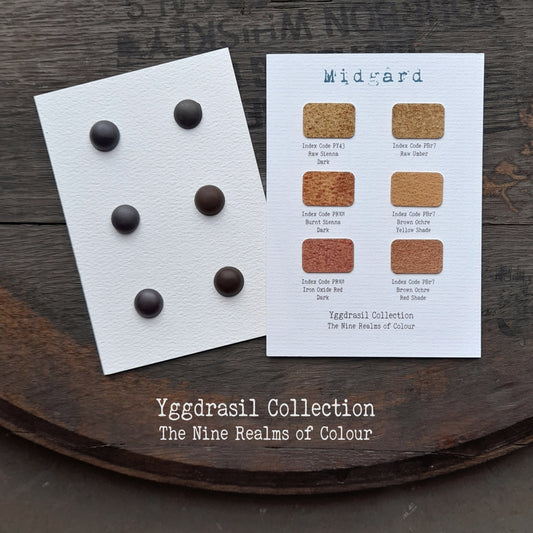 Midgård Dot Card - Yggdrasil Collection | Handmade Watercolour Paint of Professional Artist Quality | NordicCraftStudio