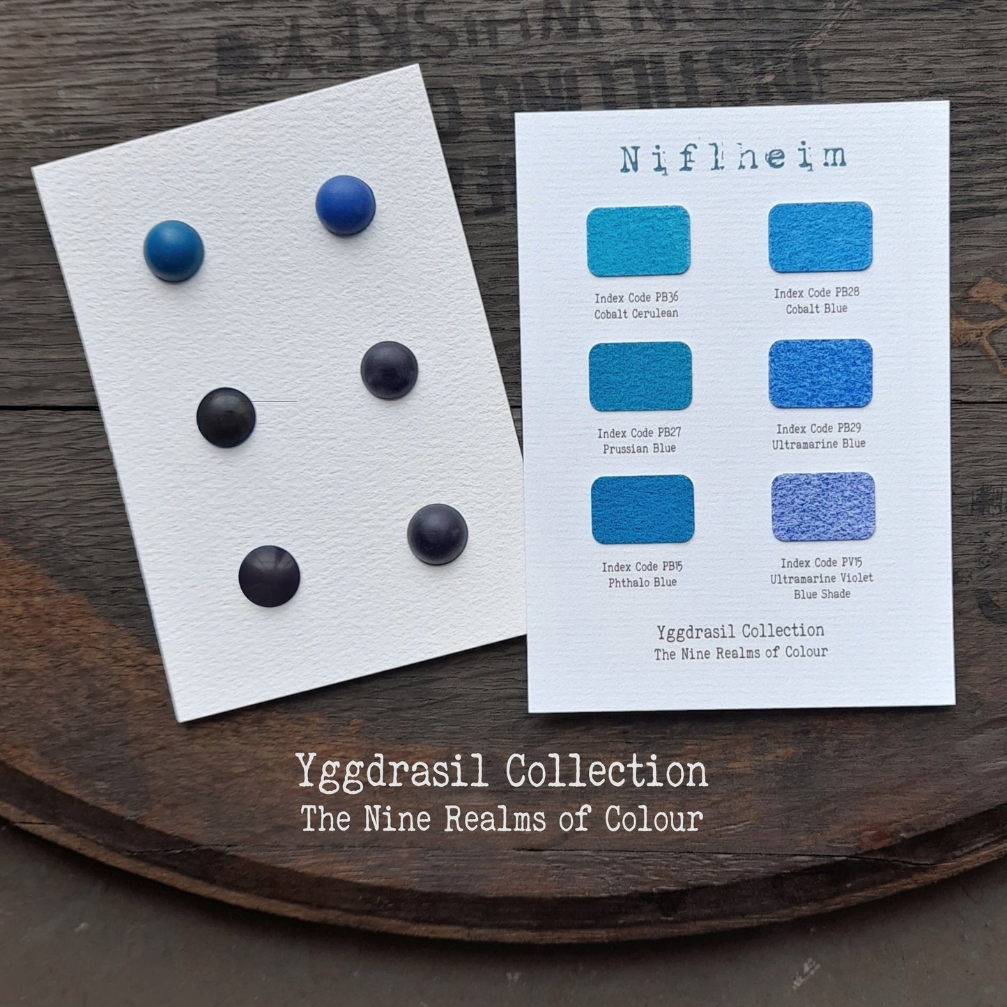 Niflheim Dot Card - Yggdrasil Collection | Handmade Watercolour Paint of Professional Artist Quality | NordicCraftStudio