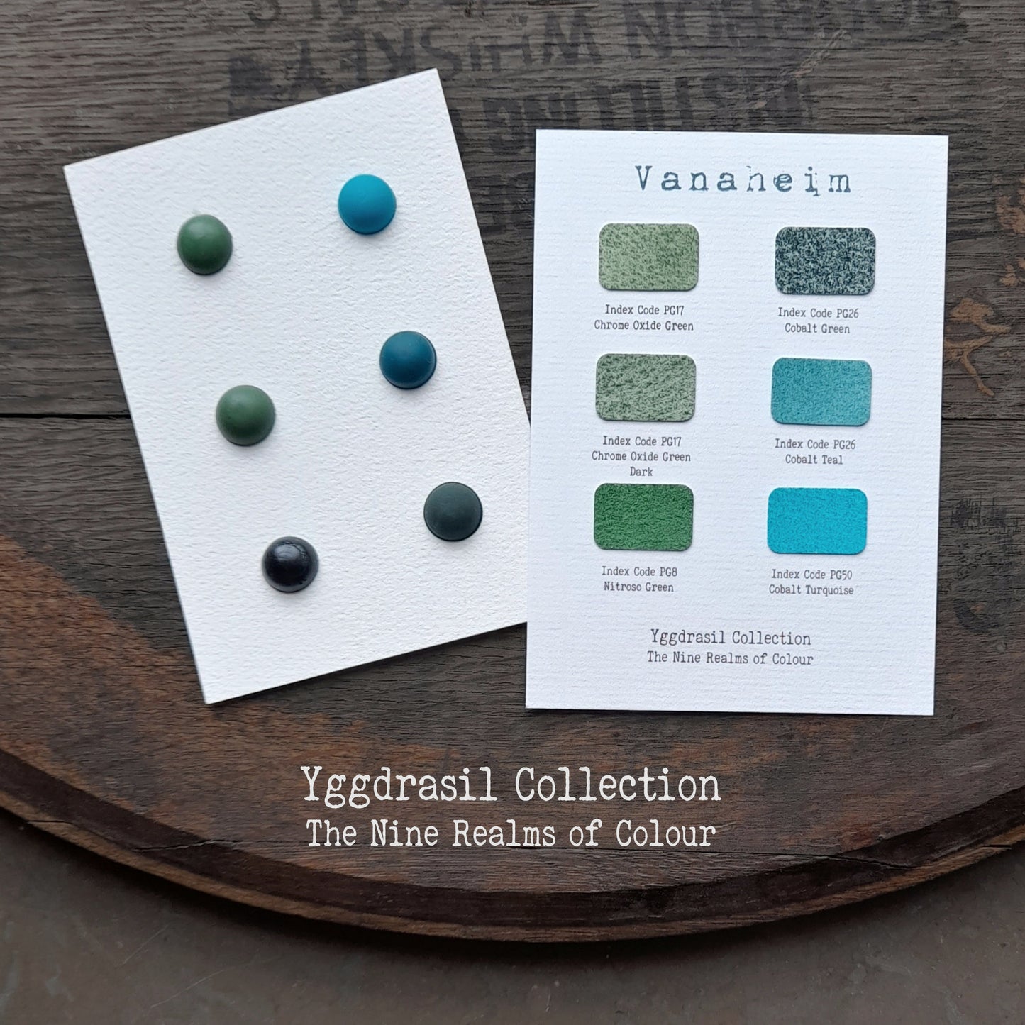 PG26 Cobalt Teal - Handmade Watercolor Paint of Artist Quality in Half and Full Pans 