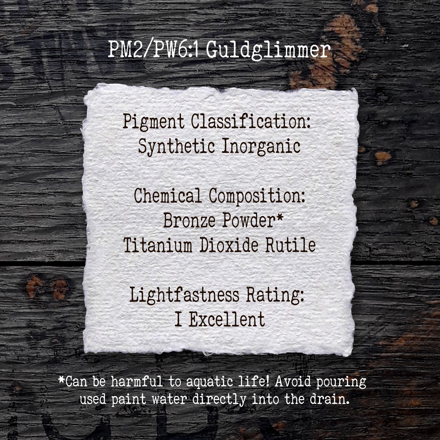 PM2/PW6:1 Guldglimmer - Handmade Watercolour Paint of Professional Artist Quality