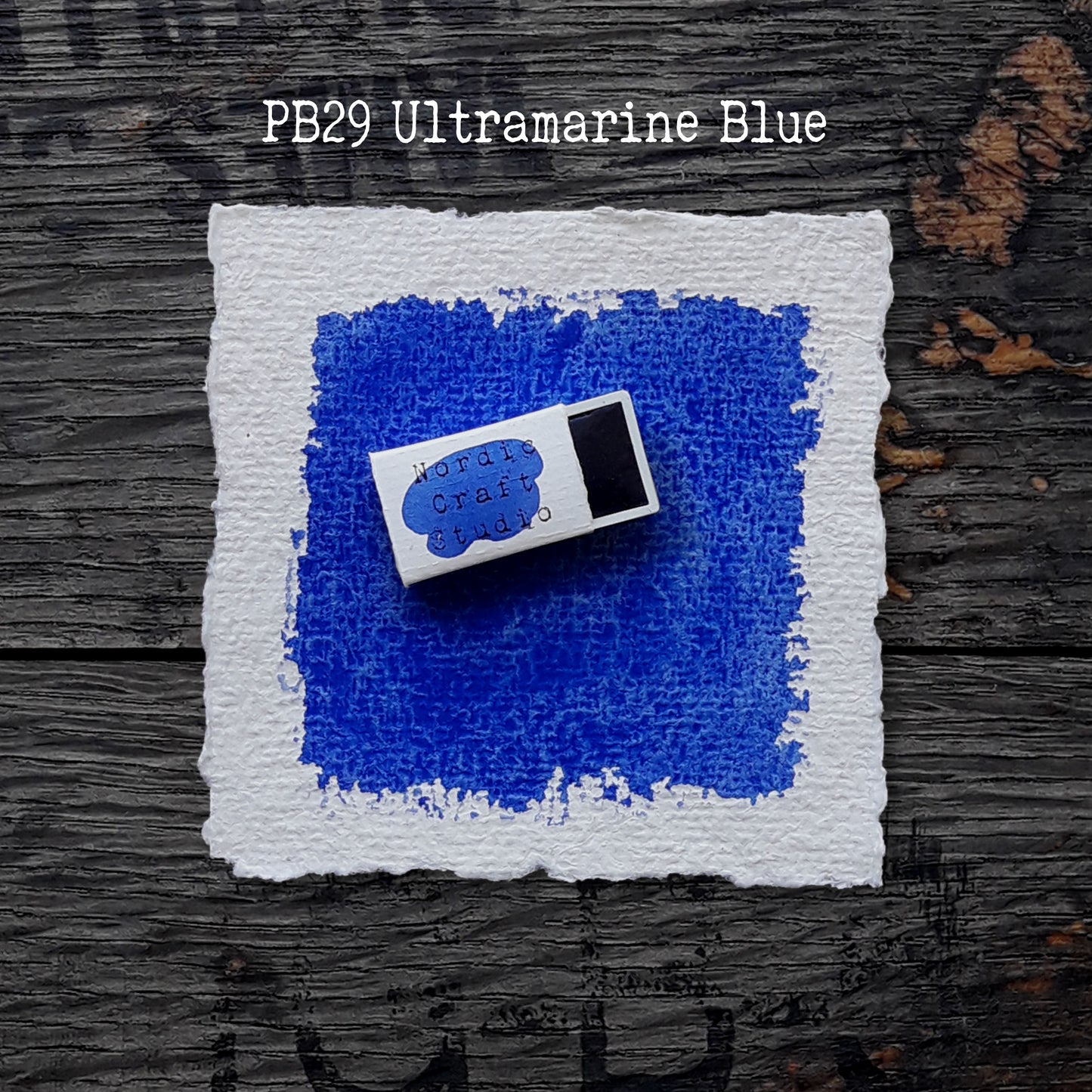 PB29 Ultramarine Blue - Handmade Watercolour Paint  Of Artist Quality On Dot Card and Dot Pan
