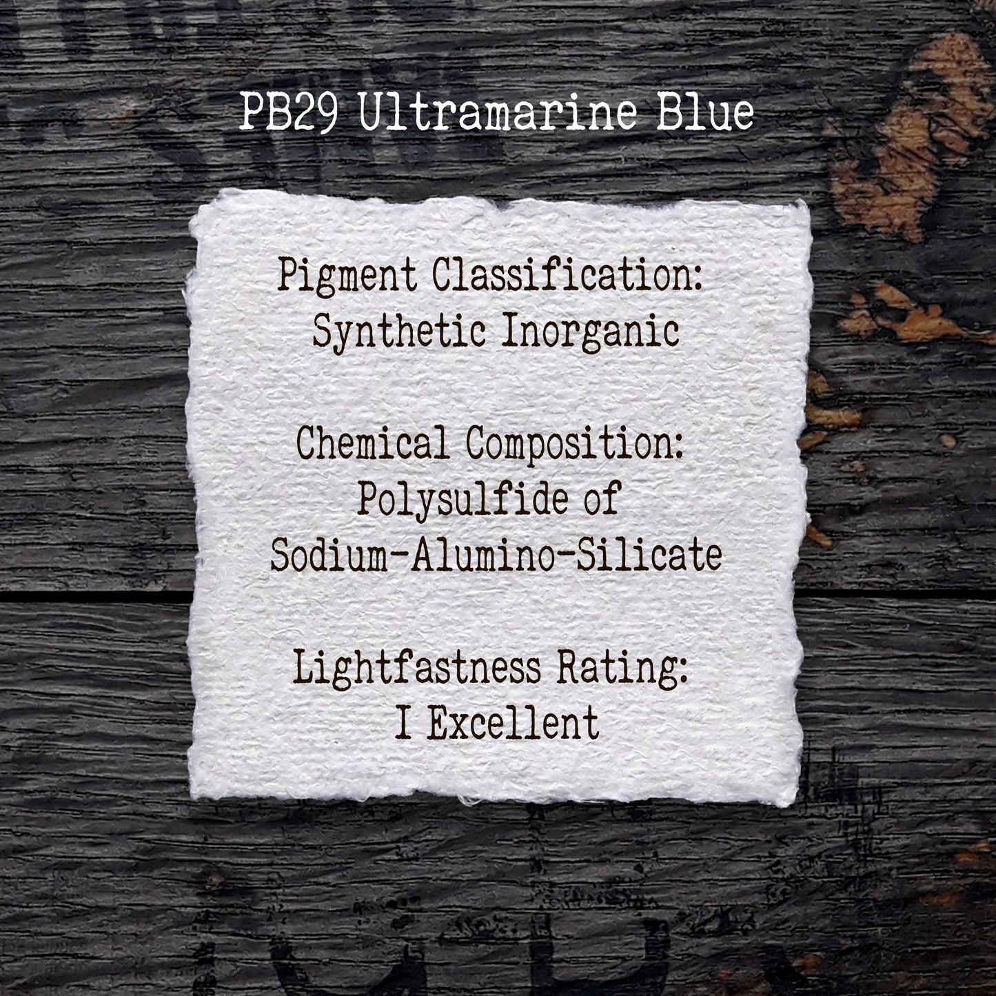 PB29 Ultramarine Blue - Handmade Watercolour Paint of Professional Artist Quality