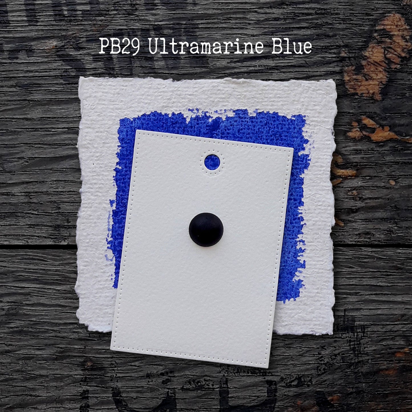 PB29 Ultramarine Blue - Handmade Watercolour Paint  Of Artist Quality On Dot Card and Dot Pan