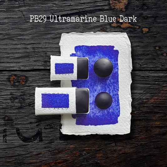 PB29 Ultramarine Blue Dark - Handmade Watercolour Paint of Professional Artist Quality | NordicCraftStudio