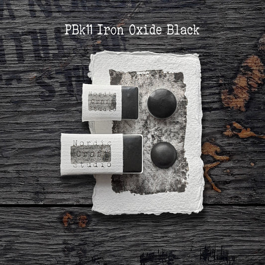 PBk11 Iron Oxide Black - Handmade Watercolour Paint of Professional Artist Quality