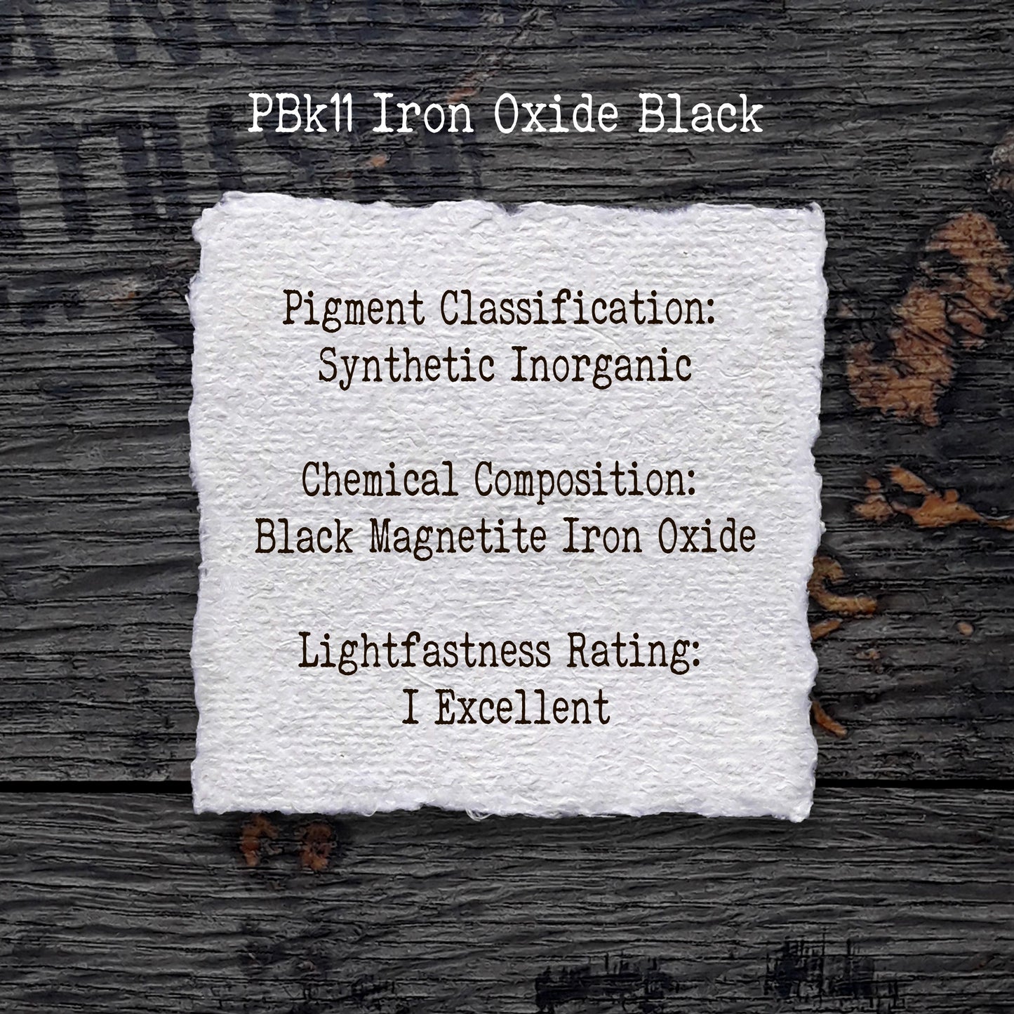 PBk11 Iron Oxide Black - Handmade Watercolour Paint of Professional Artist Quality