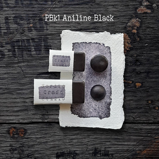 PBk1 Aniline Black - Handmade Watercolour Paint of Professional Artist Quality