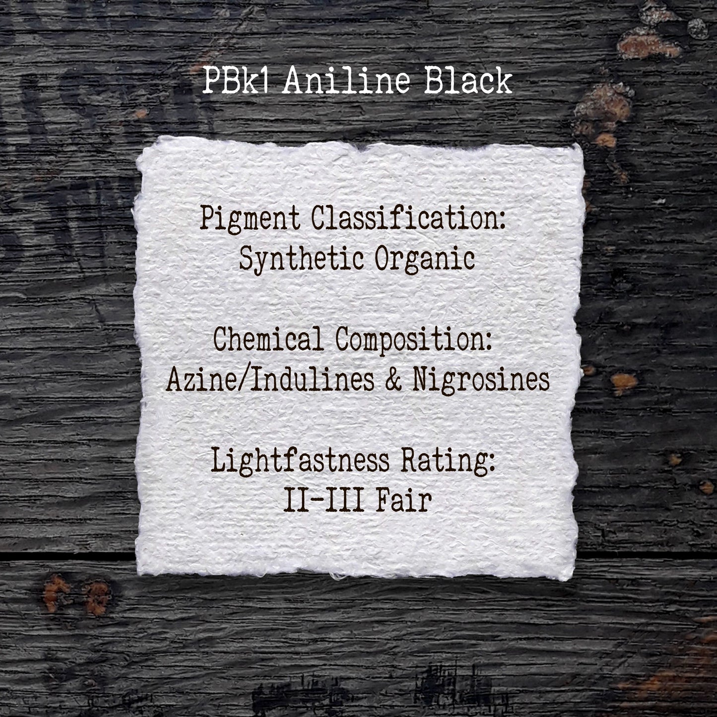 PBk1 Aniline Black - Handmade Watercolour Paint of Professional Artist Quality