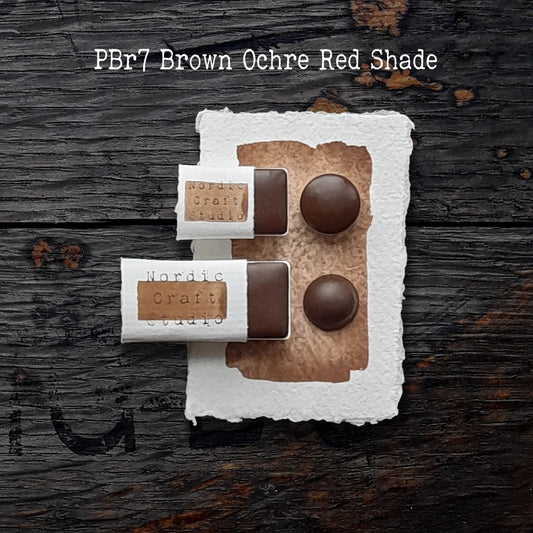 PBr7 Brown Ochre Red Shade - Handmade Watercolour Paint of Professional Artist Quality