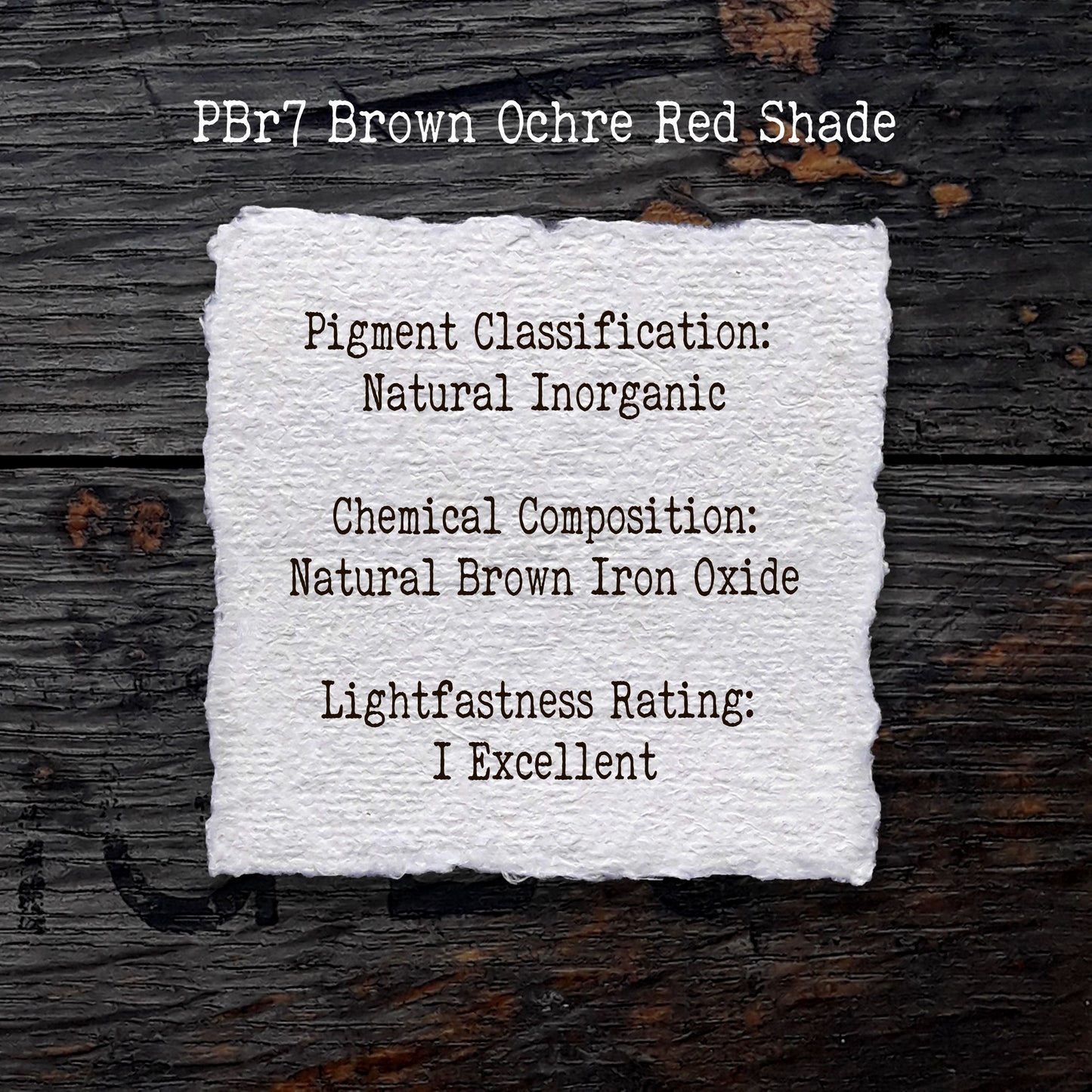PBr7 Brown Ochre Red Shade - Handmade Watercolour Paint of Professional Artist Quality