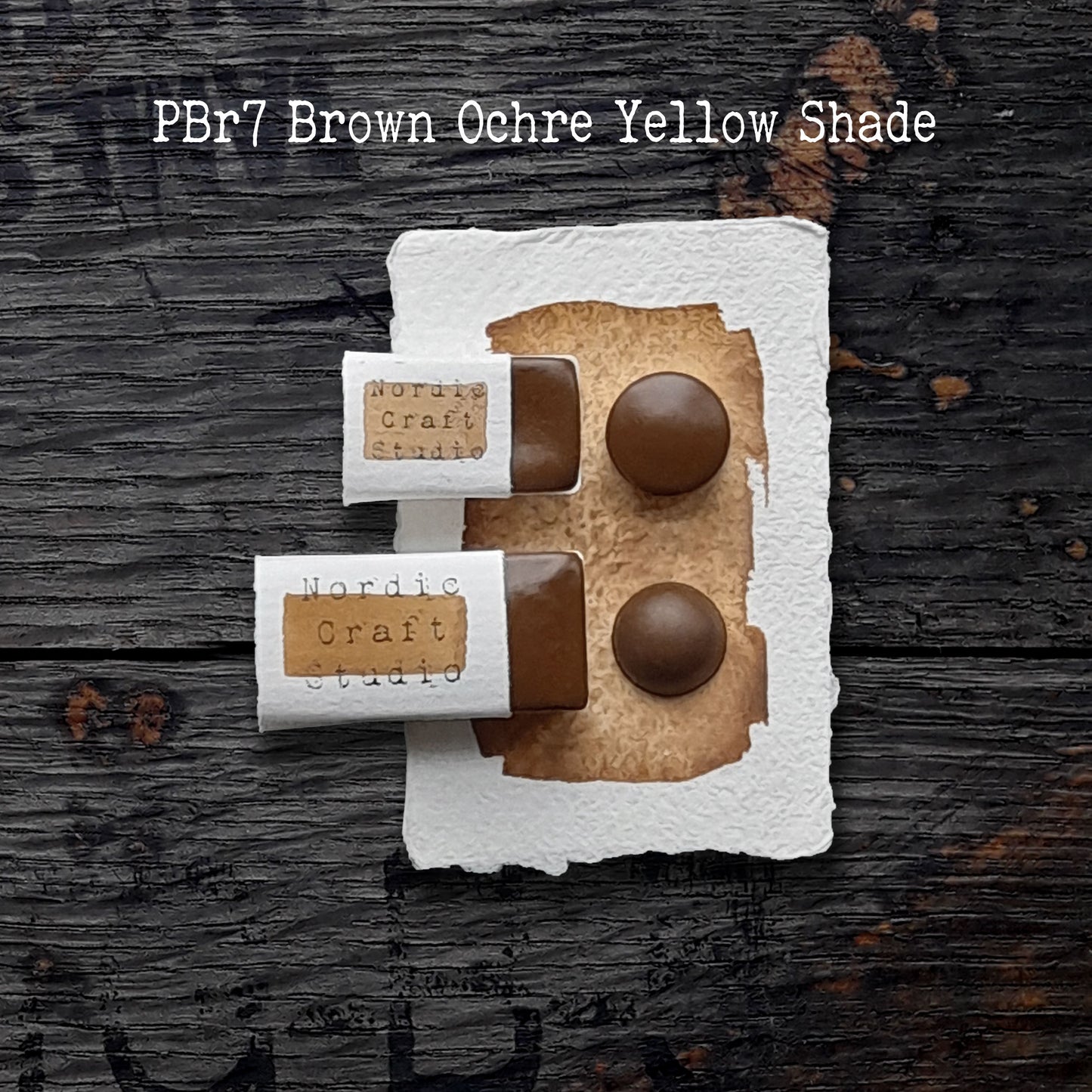 PBr7 Brown Ochre Yellow Shade - Handmade Watercolour Paint of Professional Artist Quality