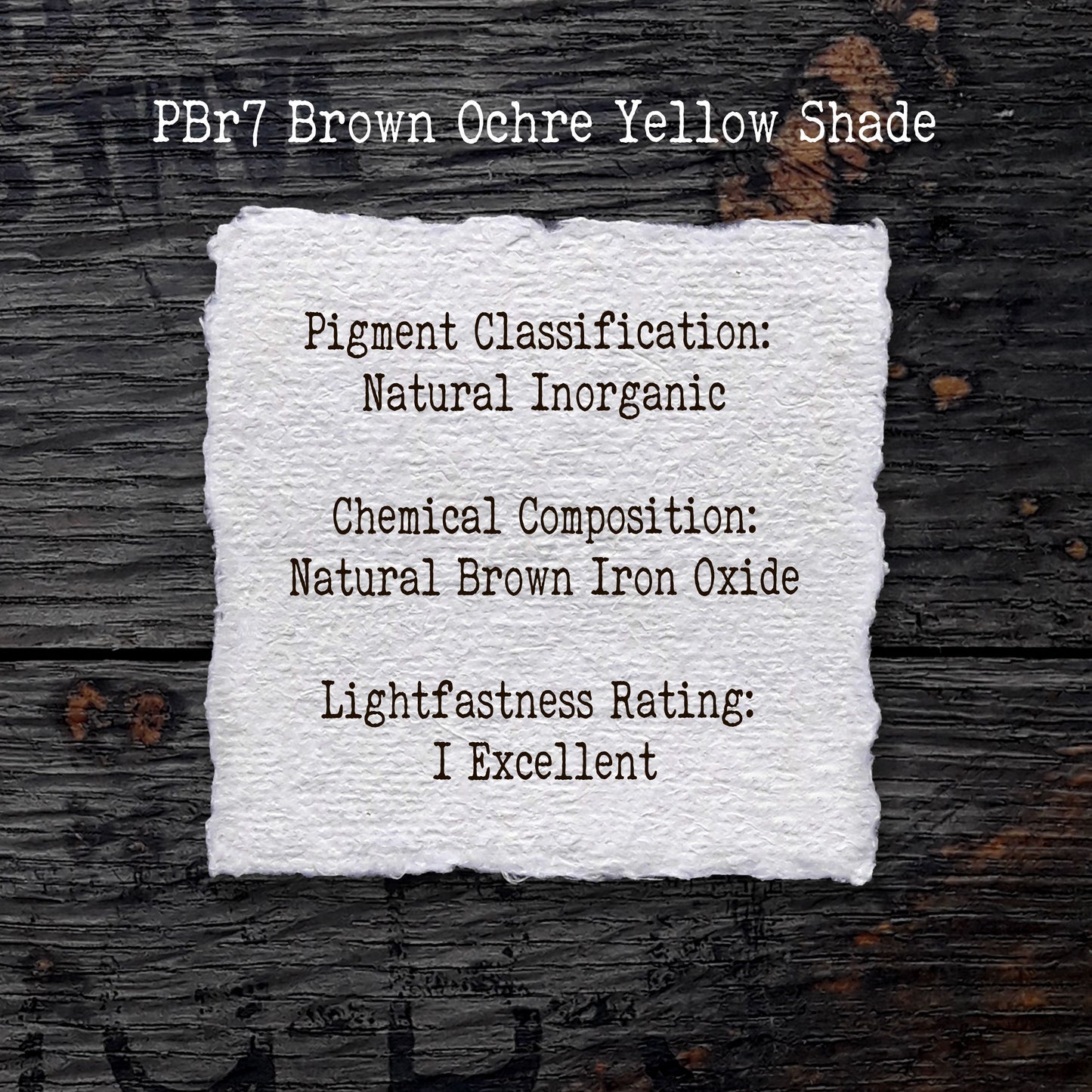 PBr7 Brown Ochre Yellow Shade - Handmade Watercolour Paint of Professional Artist Quality