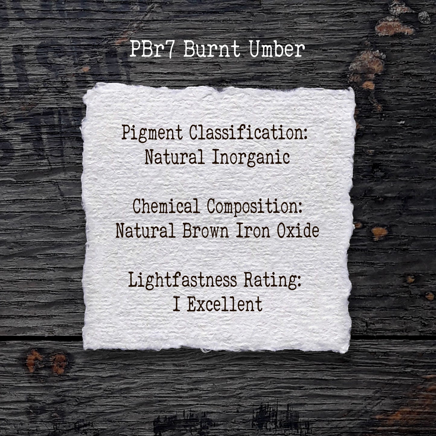 PBr7 Burnt Umber - Handmade Watercolour Paint of Professional Artist Quality