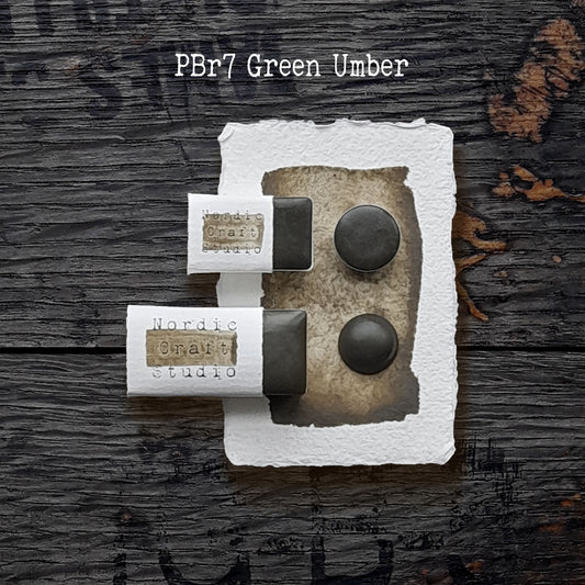 PBr7 Green Umber - Handmade Watercolour Paint of Artist Quality
