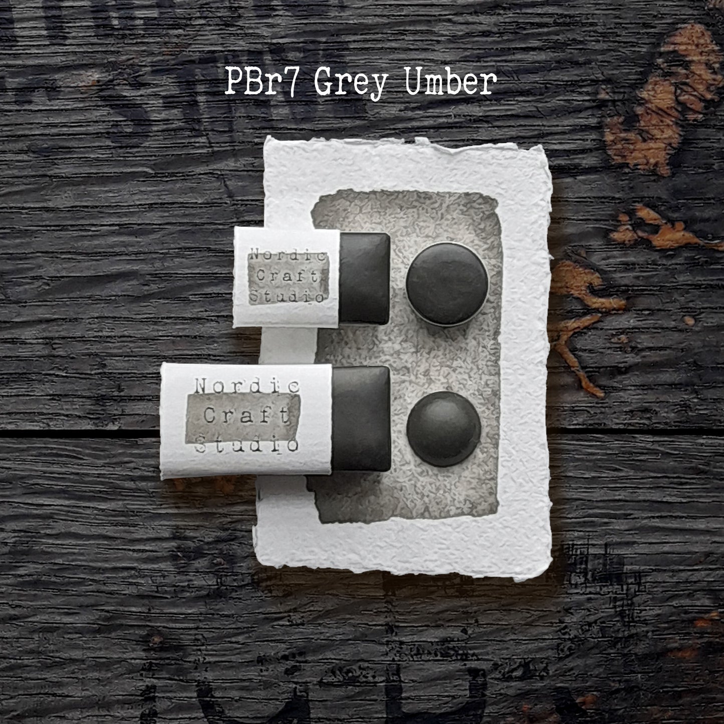 PBr7 Gray Umber - Handmade Watercolor Paint of Artist Quality in Half and Full Pans