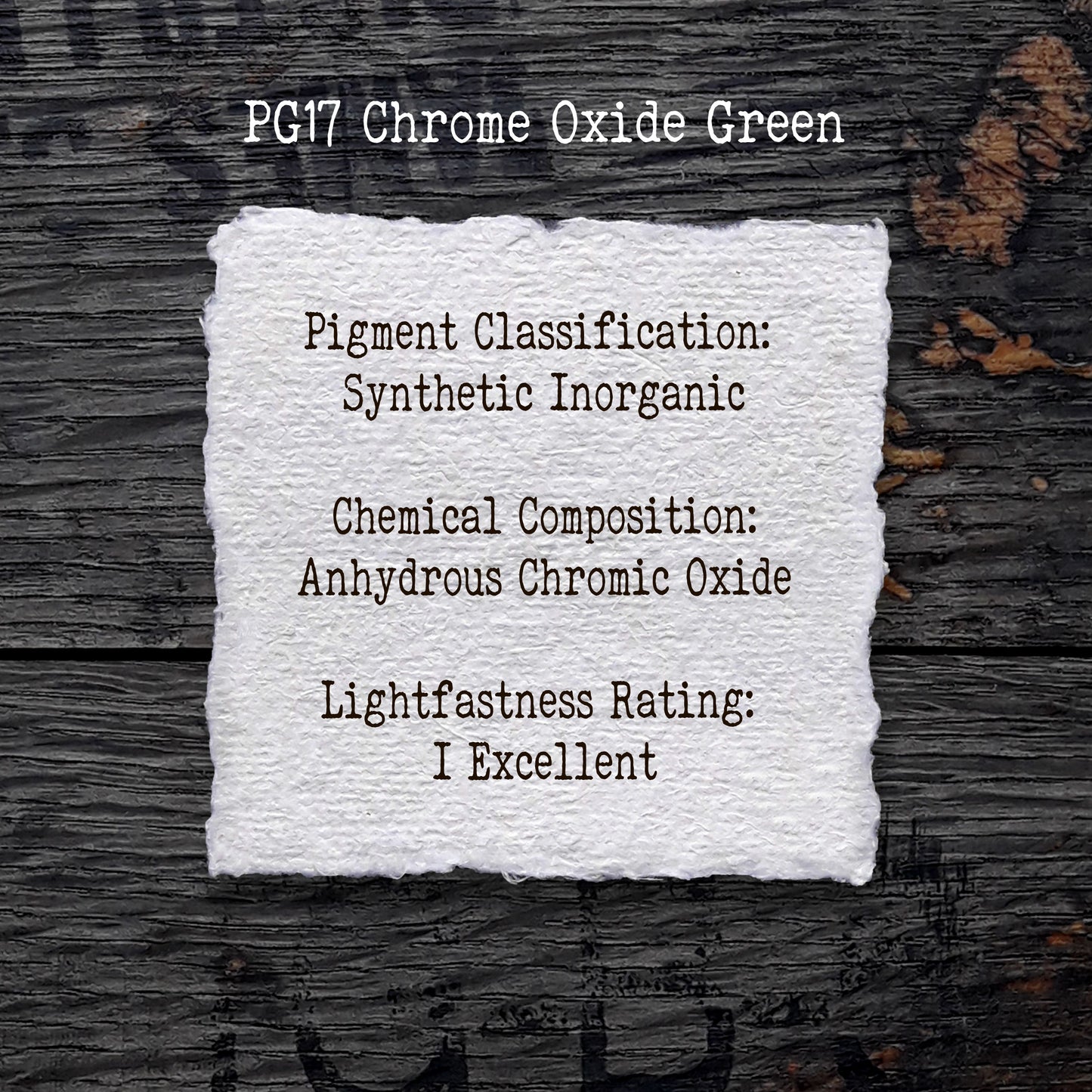 PG17 Chrome Oxide Green - Handmade Watercolour Paint of Professional Artist Quality