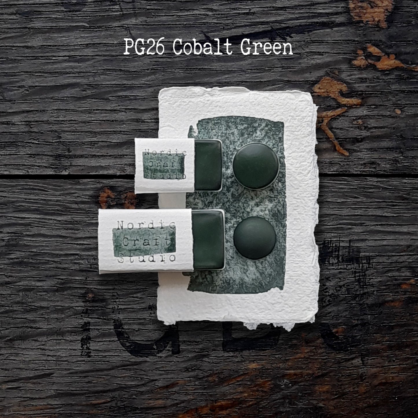 PG26 Cobalt Teal - Handmade Watercolor Paint of Artist Quality in Half and Full Pans 
