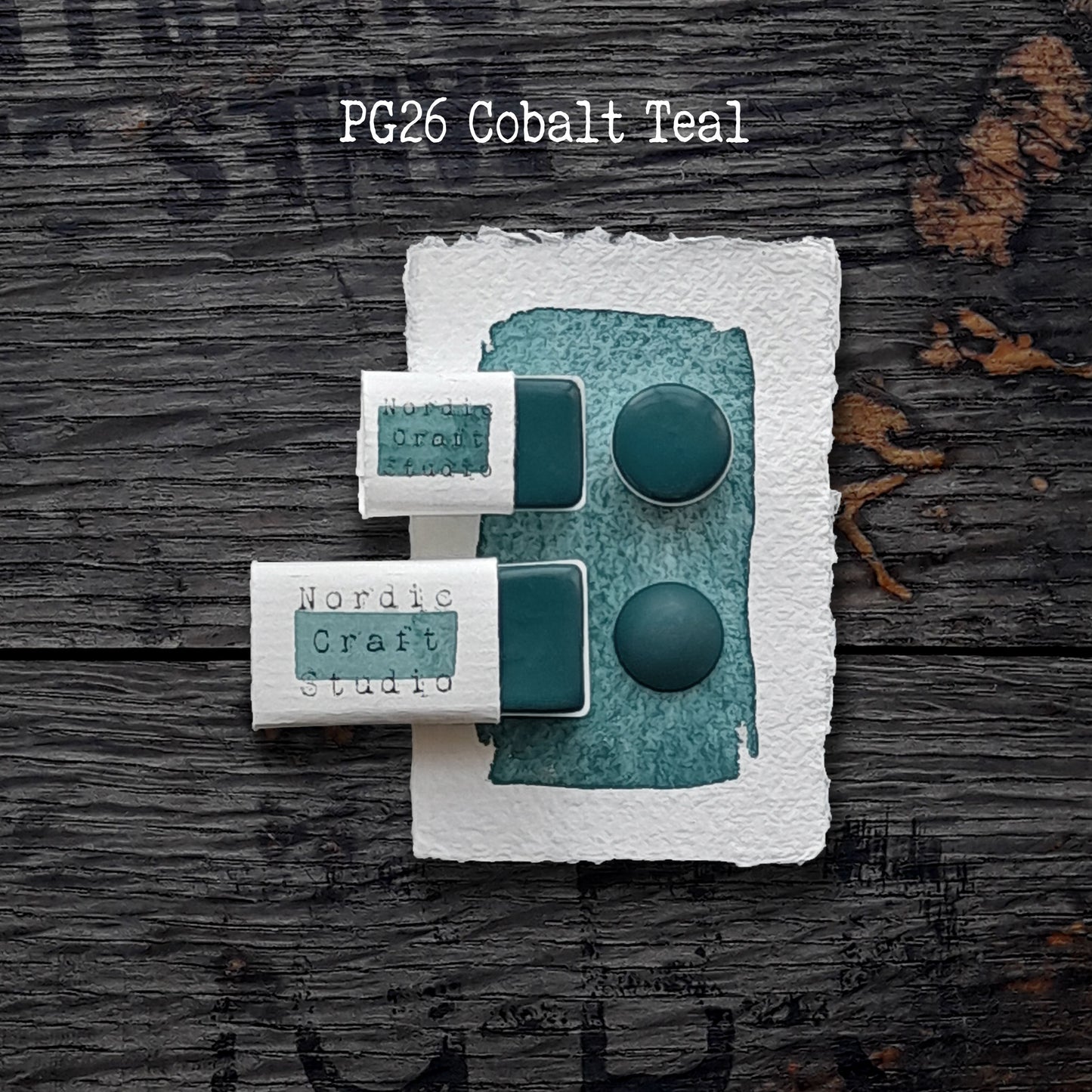 PG26 Cobalt Teal - Handmade Watercolor Paint of Artist Quality in Half and Full Pans 