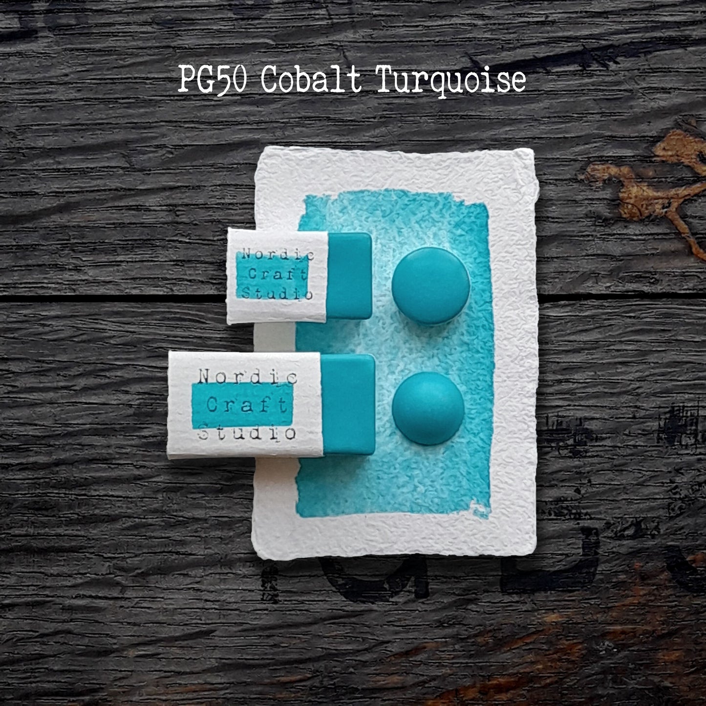 PG26 Cobalt Teal - Handmade Watercolor Paint of Artist Quality in Half and Full Pans 