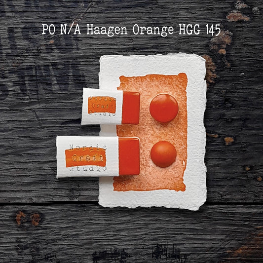 PO N/A Haagen Orange HGG 145 - Handmade Watercolour Paint of Professional Artist Quality