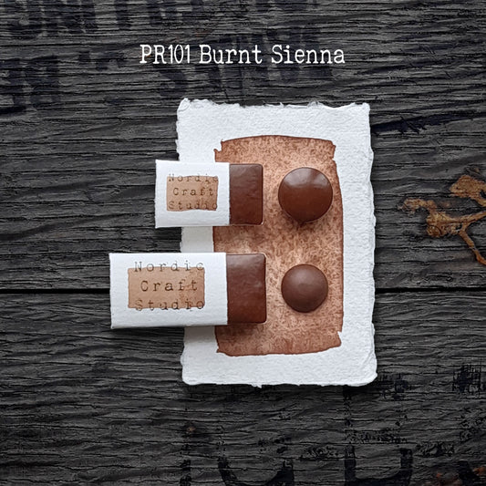 PR101 Burnt Sienna - Handmade Watercolour Paint of Professional Artist Quality