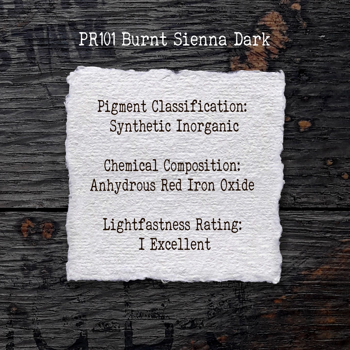 PR101 Burnt Sienna Dark - Handmade Watercolour Paint of Professional Artist Quality | NordicCraftStudio