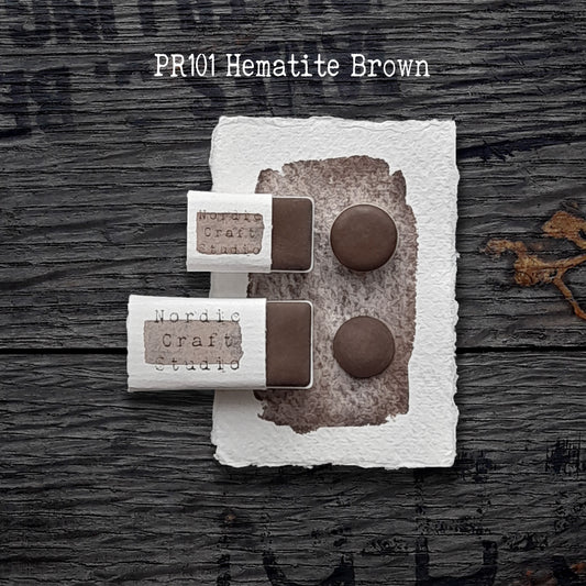 PR101 Hematite Brown - Handmade Watercolour Paint of Professional Artist Quality