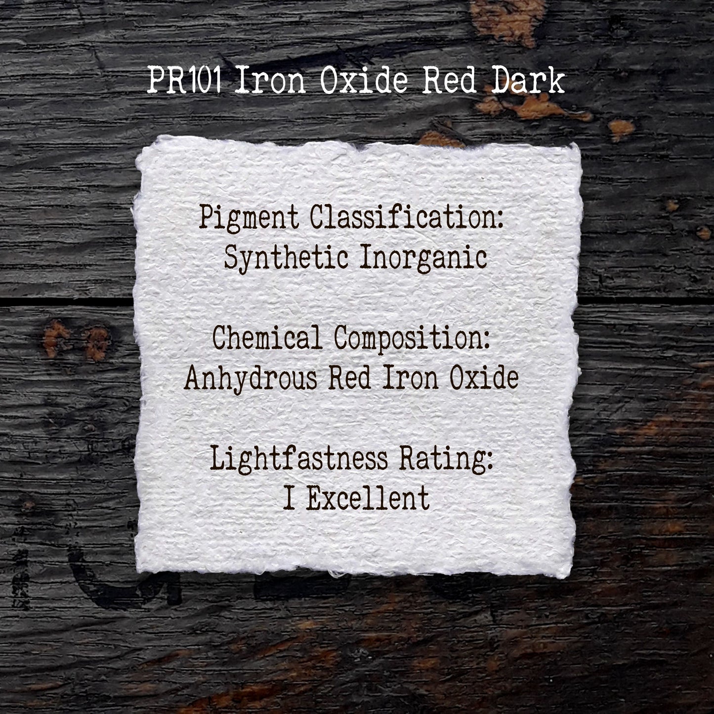 PR101 Iron Oxide Red Dark - Handmade Watercolour Paint of Professional Artist Quality | NordicCraftStudio