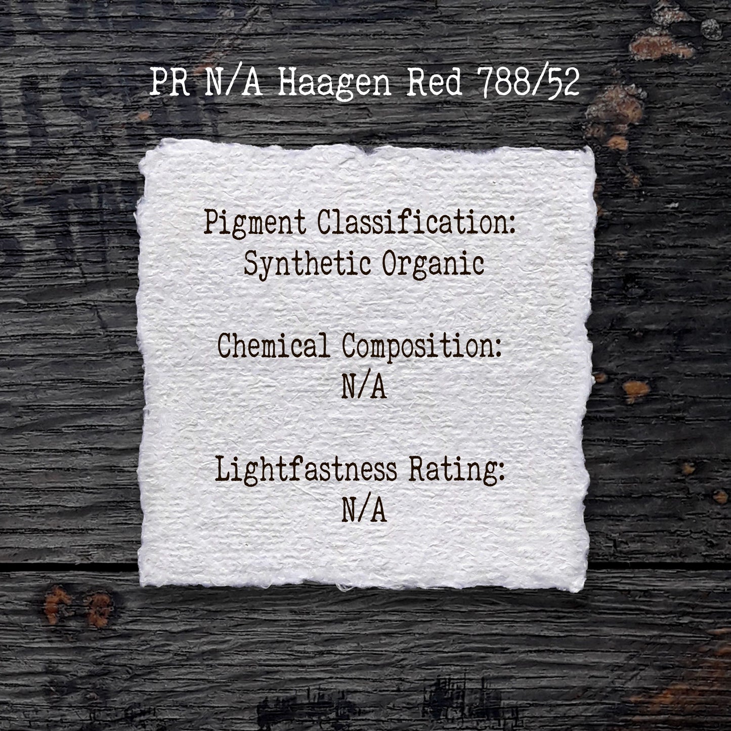 PR N/A Haagen Red 788/52 - Handmade Watercolour Paint of Professional Artist Quality